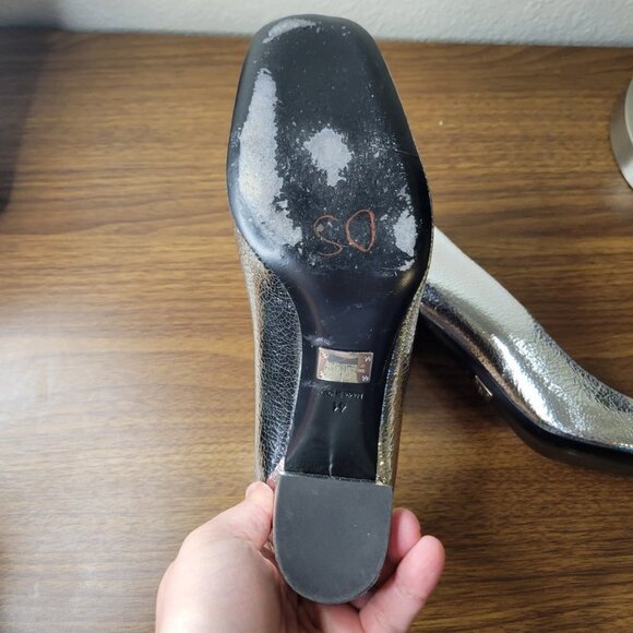 Michael Kors Collection Crackled Metallic Leather Gigi Pump - Picture 8 of 14